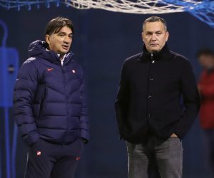 08.11.2021., Stadion Maksimir, Zagreb - Trening hrvatske nogometne reprezentacije u pripremama za utakmice protiv Malte i Rusije u kvalifikacijama za Svjetsko prvenstvo u Kataru. Zlatko Dalic, Marijan Kustic. Photo: Luka Stanzl/PIXSELL