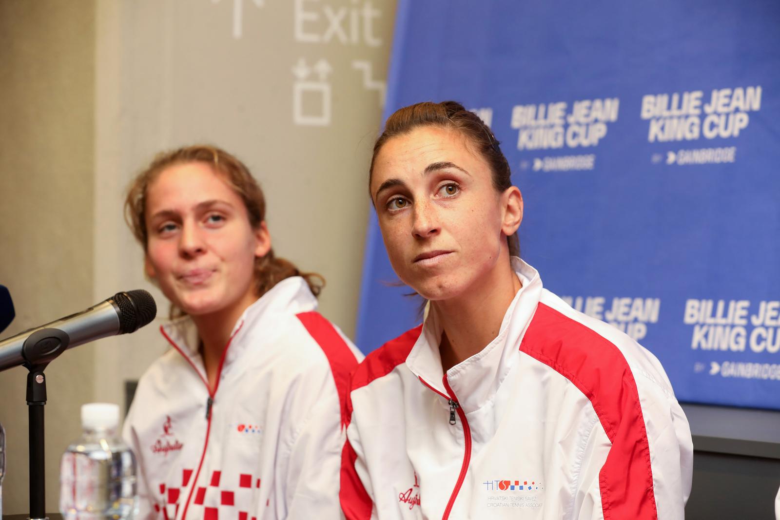 07.11.2022., Rijeka - U dvorani Zamet odrzana je konferencija za medije hrvatske zenske teniske reprezentacije uoci susreta Hrvatska i Njemacka u Billie Jean King kupu. Petra Martic   Photo: Goran Kovacic/PIXSELL