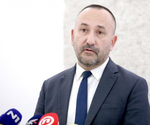 09.02.2023., Zagreb - U Saboru je pocela zajednicka tematska sjednica Odbora za zdravstvo i socijalnu politiku i Odbora za obitelj, mlade i sport. Tema sjednice je: "Porast broja transrodne djece i mladih ljudi U RH: Moguci uzroci i klinicke posljedice". Nakon izlaska sa sjednice Hrvoje Zekanovic odrzao je konferenciju za medije. Photo: Patrik Macek/PIXSELL
