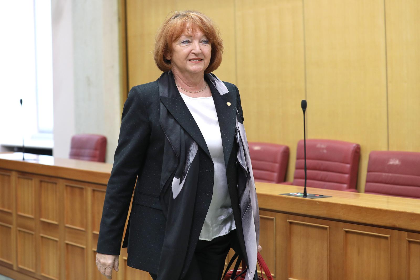 09.02.2023., Zagreb - U nastavku danasnje plenarne sjednice Sabora Glavna drzavna odvjetnica Zlata Hrvoj Sipek podnosi izvjesce o radu drzavnih odvjetnistava za 2021. godinu. Photo: Patrik Macek/PIXSELL