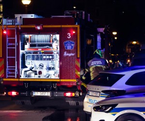 09.02.2023., Split - Tijekom veceri planuo je pozar u stanu u stambenoj zgradi u Doverskoj ulici. Photo: Miroslav Lelas/PIXSELL