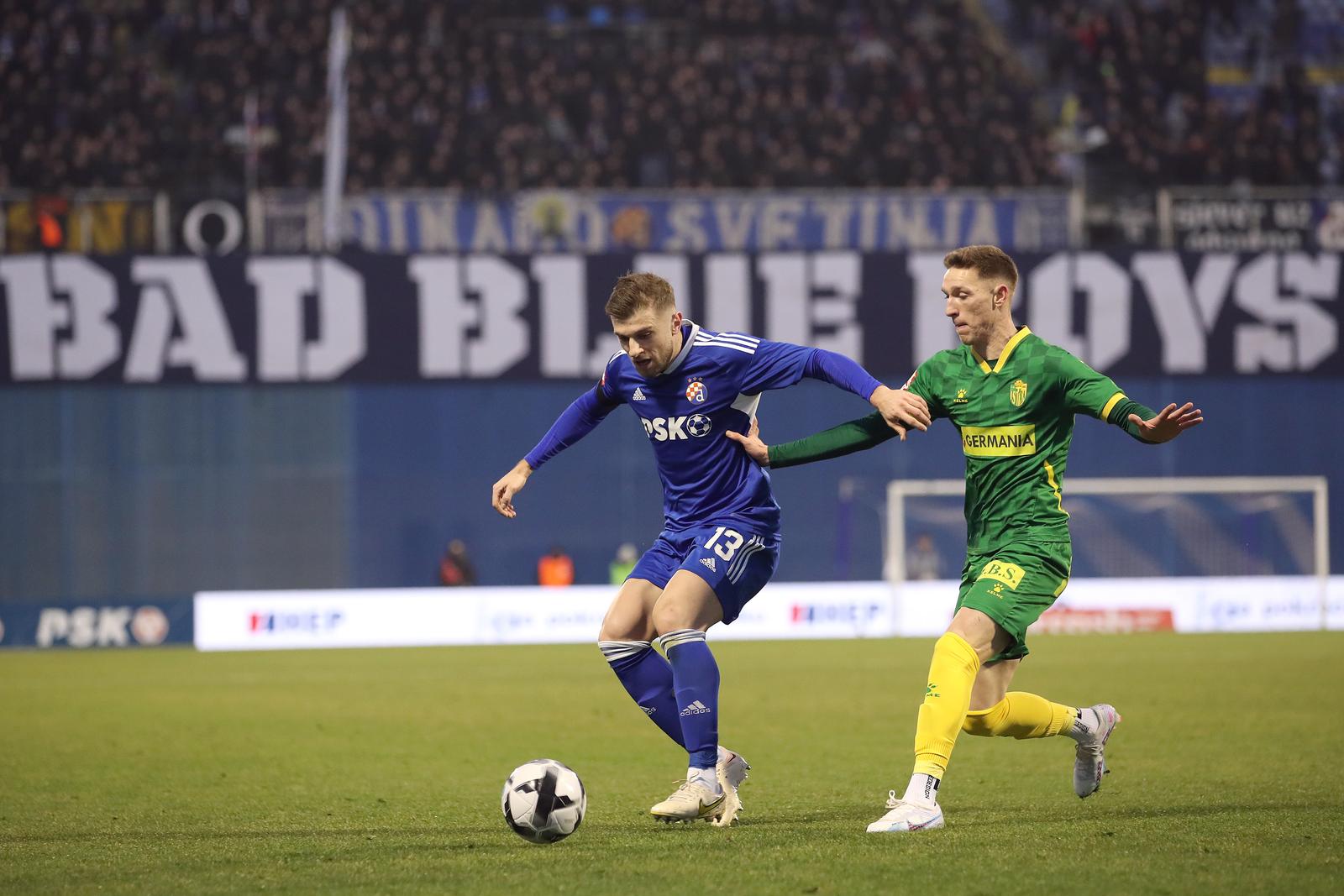 10.02.2023., stadion Maksimir, Zagreb - SuperSport HNL, 21. kolo, GNK Dinamo - NK Istra 1961. Stefan Ristovski, Mauro Perkovic Photo: Luka Stanzl/PIXSELL
