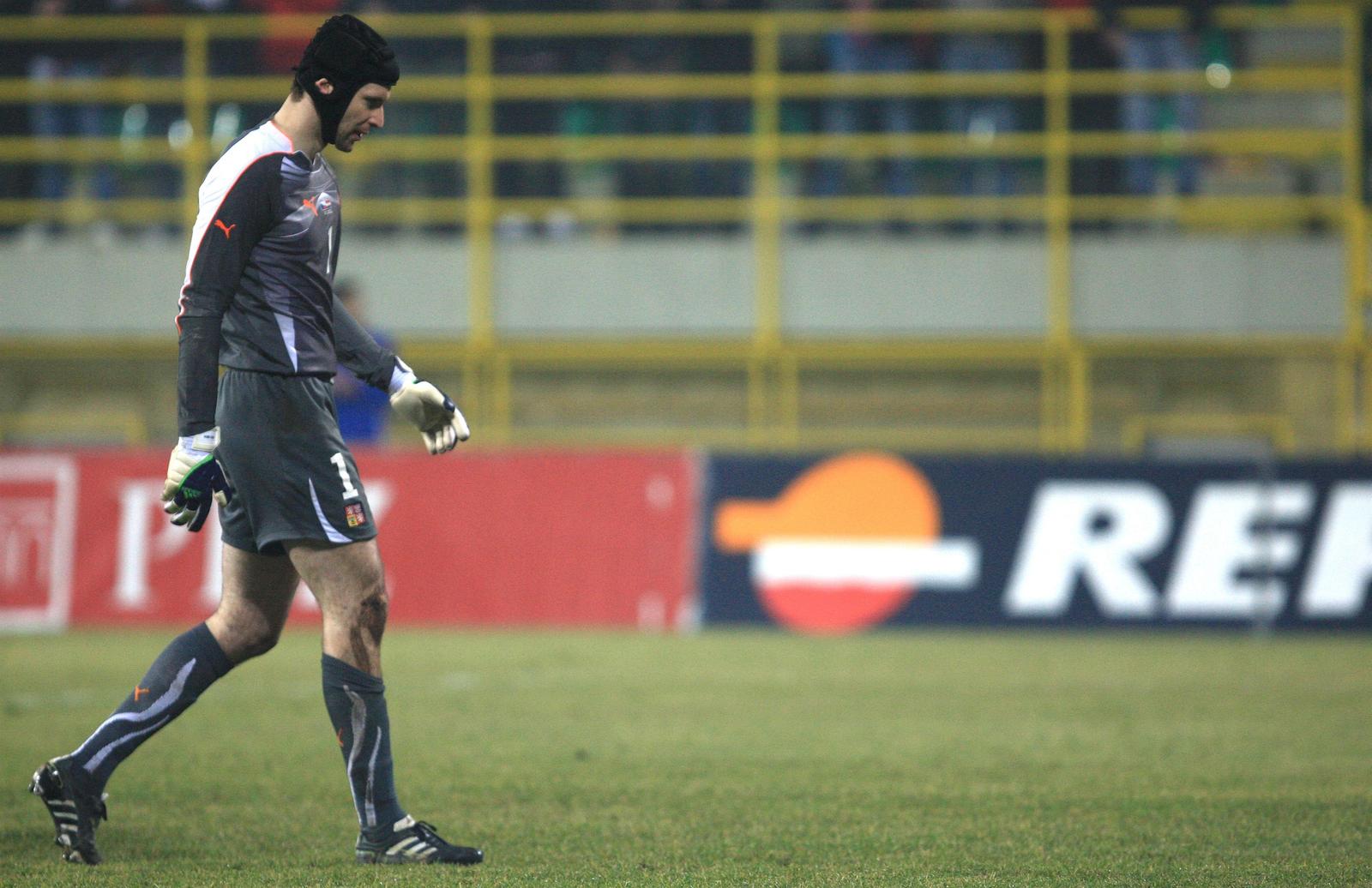 09.02.2011.Pula, Hrvatska -  Medjunarodna prijateljska nogometna utakmica izmedju Hrvatske i Ceske, povodom otvaranja obnovljenog stadiona Aldo Drosina.Petr Cech.Photo: Marko Prpic/PIXSELL