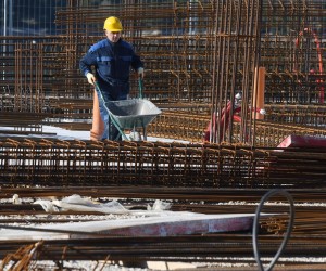 13.02.2023., Sibenik - Radovi na putnickom terminalu gat Vrulje koji bi trebao biti gotov 2024. godine, a financiran je uglavnom sredstvima Europske unije. Photo: Hrvoje Jelavic/PIXSELL