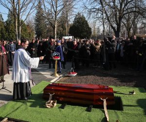 15.02.2023., Zagreb - Posljednji ispracaj Miroslava Cire Blazevica u Aleji velikana na groblju Mirogoj. Photo: Matija Habljak/PIXSELL