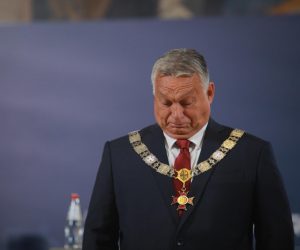 16, September, 2022, Belgrade - The President of Serbia, Aleksandar Vucich, presented the Prime Minister of Hungary, Viktor Orban, with the Order of the Republic of Serbia on a large necklace for outstanding services in developing and consolidating peaceful cooperation and friendly relations between the Republic of Serbia and Hungary. Viktor Orban. Photo: Milos Tesic/ATAImages

16, septembar, 2022, Beograd - Predsednik Srbije Aleksandar Vucich urucio je premijeru Madjarske Viktoru Orbanu Orden Republike Srbije na velikoj ogrlici za izuzetne zasluge u razvijanju i ucvrscivanju miroljubive saradnje i prijateljskih odnosa izmedju Republike Srbije i Madjarske. Photo: Milos Tesic/ATAImages Photo: Milos Tesic/PIXSELL