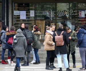 16.11.2021., Zagreb - Prosvjed studenata Filozofskog fakulteta zbog uvodjenja covid potvrda Photo: Zeljko Hladika/PIXSELL
