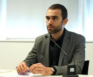 17.10.2022., Zagreb - Konferencija za medije Sindikata javnih sluzbi na temu Rezultati izjasnjavanja o ponudi Vlade RH za povecanje osnovice za place u javnim sluzbama. Matija Kroflin. Photo: Goran Stanzl/PIXSELL