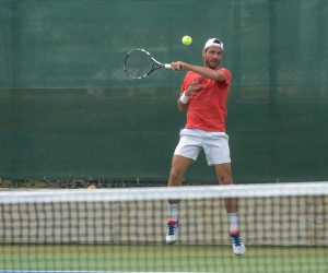 18.05.2020., Zadar - Davis cup reprezentatici Hrvatske zapoceli su dvotjedne pripreme na novim teniskim terenima na Visnjiku. Matija Pecotic. Photo: Dino Stanin/PIXSELL