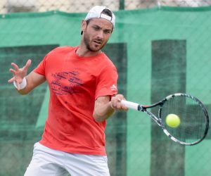18.05.2020., Zadar - Davis cup reprezentatici Hrvatske zapoceli su dvotjedne pripreme na novim teniskim terenima na Visnjiku. Matija Pecotic. Photo: Dino Stanin/PIXSELL
