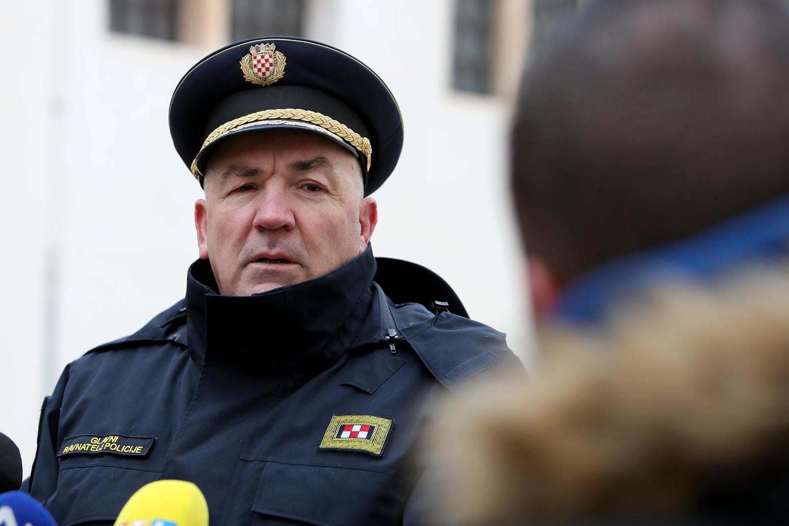 21.01.2023., Zadar - Sredisnja proslava jubilarne 30. obljetnice vojno-redarstvene operacije Maslenica. Mimohod pripadnika OSRH i MUP-a s ratnim zastavama. Nikola Milina ravnatelj policije dao je izjavu za medije. Photo: Sime Zelic/PIXSELL
