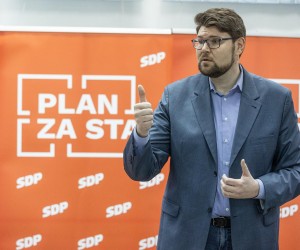 21.02.2023., Osijek - Predstavljanje SDP-ove politike stanovanja "Plan za stan". Politiku stanovanja predstavio je predsjednik SDP-a Pedja Grbin i potpredsjednica SDP-a i Hrvatskog sabora Sabina Glasovac. Photo: Davor Javorovic/PIXSELL