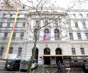 22.1.2021, Zagreb - Zgrada Zupanijskog suda u Zagrebu obnavlja se nakon potresa.rPhoto: Patrik Macek/PIXSELL