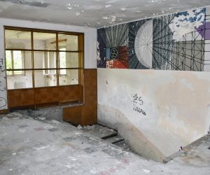 rr22.08.2019., Sisak - Prema planovima sisackih gradskih vlasti od 2015.godine Upravna zgrada nekadasnje Zeljezare Sisak do 2017.godine trebala je postati Tehnoloski park, no osim što je ova zgrada u potpusnosti devastirana od realizacije planova jos dugo nece biti nista.rrPhoto: Nikola Cutuk/PIXSELL