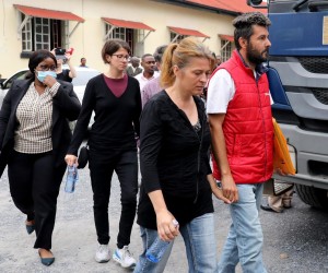 23.01.2023., Ndola, Zambija - Odgodjeno je sudsko rociste za cetiri hrvatska para koja su uhicena u prosincu na aerodromu u Zambiji dok su pokusavali napustiti zemlju s djecom posvojenom iz DR Kongo. Nova rocista zakazana su za 6. i 10. veljace. Aleksandra Persic i Ladislav Persic. Photo: Emica Elvedji/PIXSELL