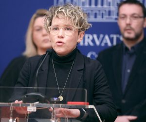 23.01.2023., Zagreb - U Saboru je odrzana zajednicka konferencija za medije oporbenih klubova zastupnika o temi ˝Zajednicka oporbena akcija protiv Zakona o pomorskom dobru“. Photo: Patrik Macek/PIXSELL
