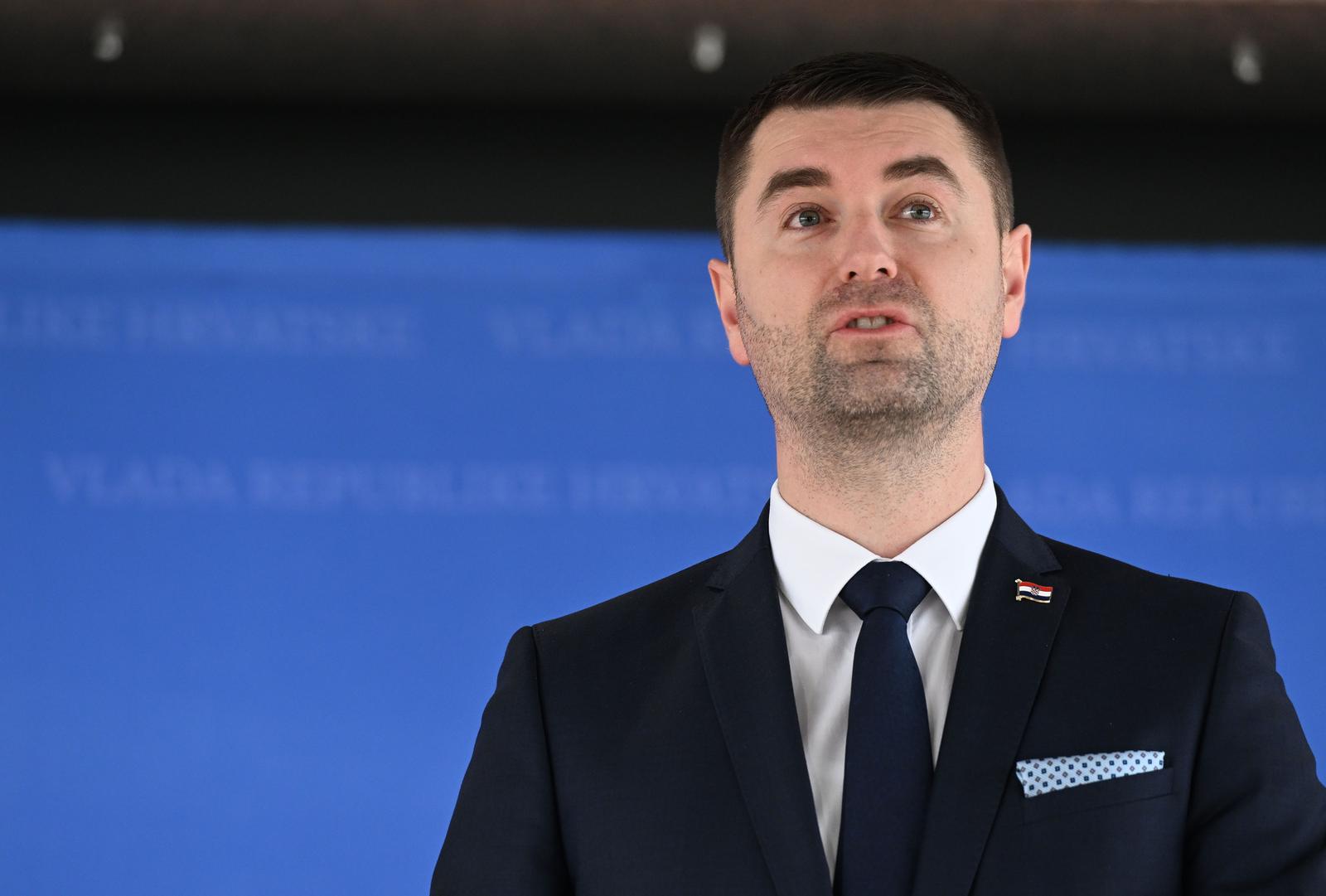 23.2.2023., Zagreb - U NSK je odrzana redovna sjednica Vlade Republike Hrvatske. Izjavu nakon sjednice dao je Davor Filipovic. Photo: Davorin Visnjic/PIXSELL