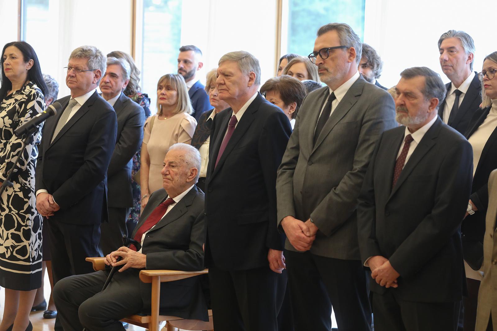 23.02.2023., Zagreb - Predsjednik Republike Zoran Milanovic uprilicio svecani prijam povodom obiljezavanja prve transplantacije krvotvornih maticnih stanica u Republici Hrvatskoj prije 40 godina.
   Photo: Robert Anic/PIXSELL