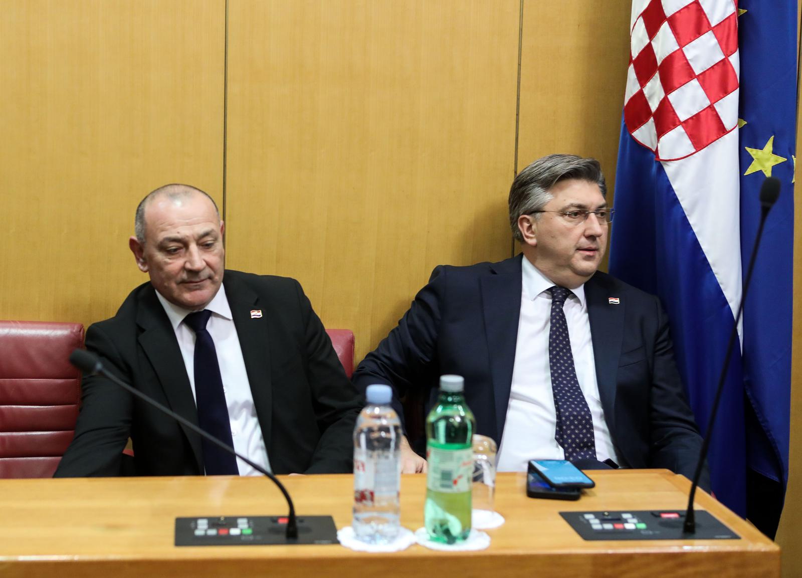 23.02.2023. Zagreb - Sabor RH, Prijedlog za pokretanje pitanje povjerenja predsjedniku Vlade RH Andreju Plenkovicu - predlagatelji 33 zastupnika u Hrvatskome saboru Photo: Zeljko Hladika/PIXSELL