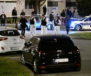 24.02.2023. Zagreb - U  Ulici Dobrise Cesarica u Zagrebu doslo je do pucnjave. Jedan covjek je ozlijedjen te je prevezen kolima hitne pomoci. Policijski ocevid je u tijeku. Photo: Marko Lukunic/PIXSELL