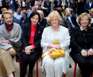 26.04.2018., Zagreb - U Muzeju za umjetnost i obrt otvorena izlozba "60-te u Hrvatskoj - Mit ili stvarnost". rKsenija Urlicic, Jasmina Nikic, Zeljka Fattorini, Vesna Spincic Prelog. rPhoto: Marko Prpic/PIXSELL