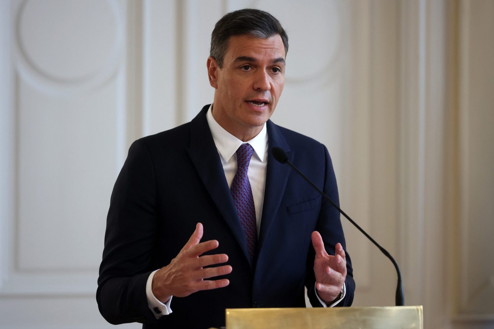 30.07.2022., Sarajevo, Bosna i Hercegovina - Konferencija za medije Premijera spanjolske Pedra Sancheza i clana Predsjednistva BiH Sefika Dzaferovica. Photo: Armin Durgut/PIXSELL