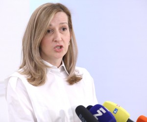 31.01.2023., Zagreb - Na konferenciji za medije  odrzanoj u Saboru zastupnica Mirela Ahemtovic komentirala je aktualne teme. Photo: Patrik Macek/PIXSELL
