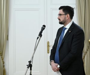 31.01.2022., Zagreb - Izjava premijera Andreja Plenkovica nakon sastanka vladajuce koalicije. Glasnogovornik Vlade Marko Milic Photo: Marko Lukunic/PIXSELL