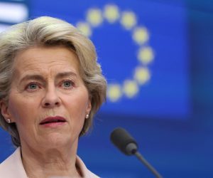 European Commission President Ursula von?der Leyen speaks during a news conference at the European leaders summit in Brussels, Belgium February 10, 2023. REUTERS/Johanna Geron Photo: JOHANNA GERON/REUTERS