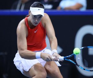 12.11.2022., dvorana Zamet, Rijeka - Billie Jean King Cup, doigravanje za plasman u najvisi rang, Hrvatska - Njemacka. Teniski mec izmedju Ane Konjuh i Jule Niemeier. Ana Konjuh Photo: Nel Pavletic/PIXSELL