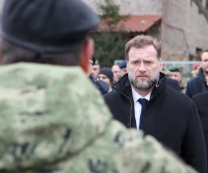 21.01.2023., Zadar - Sredisnja proslava jubilarne 30. obljetnice vojno-redarstvene operacije Maslenica. Takticko-tehnicki zbor opreme OSRH i MUP-a na Trgu kneza Viseslava. Mario Banozic  Photo: Sime Zelic/PIXSELL