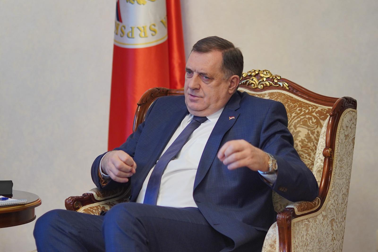 08.02.2023., Palata Republike, Banja Luka (BiH) – Predsjednik Republike Srpske Milorad Dodik odrzao sastanak sa veleposlanikom Rusije u BiH Igorom Kalabuhovom.   Photo: Dejan Rakita/PIXSELL