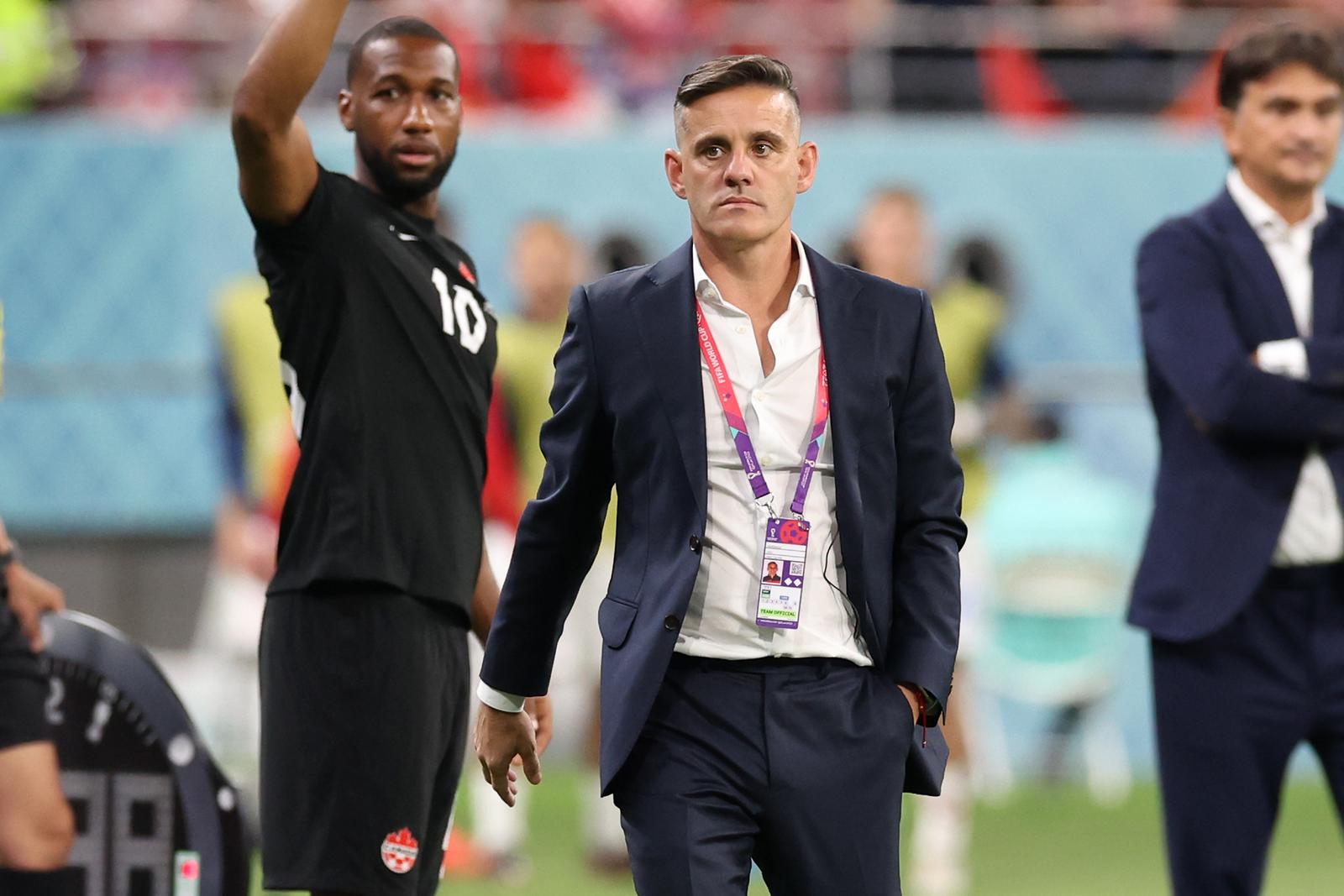 27.11.2022., Khalifa International stadion, Katar - FIFA Svjetsko prvenstvo, skupina F, 2. kolo, Hrvatska - Kanada. Izbornik Kanade John Herdman. John Herdman