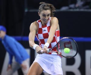11.11.2022., Rijeka - Billie Jean King Cup, Hrvatska protiv Njemacke, teniski mec izmedu Petre Martic i Eve Lys.   Photo: Nel Pavletic/PIXSELL