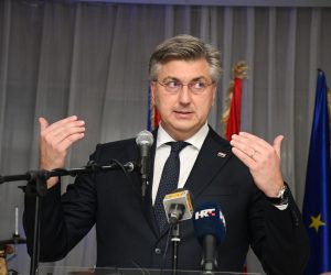 13.02.2023., Krizevci - Predsjednik HDZ-a i Vlade RH Andrej Plenkovic nazocio je obiljezavanju 33. obljetnice osnutka Hrvatske demokratske zajednice Koprivnicko-križevacke zupanije.  Photo: Damir Spehar/PIXSELL