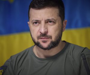 FILE - In this photo provided by the Ukrainian Presidential Press Office on July 8, 2022, Ukrainian President Volodymyr Zelenskyy, attends a meeting with military officials during his visit the war-hit Dnipropetrovsk region. (Ukrainian Presidential Press Office via AP, File)