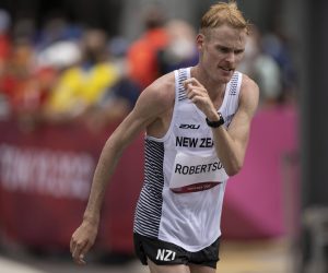 XXXII Olympic Games, Olympische Spiele, Olympia, OS Tokyo 2020 Mens Marathon Final Zane Robertson of New Zealand during the Athletics competition, Mens Marathon Final at the XXXII Tokyo 2020 Olympic Games, at Odori Park in Sapporo, on August 8, 2021. brbr Zane Robertson de Nueva Zelanda durante la competencia de Atletismo, Final de Maraton Masculino en los XXXII Juegos Olimpicos de Tokio 2020, en el Parque Odori en Sapporo, el 8 de agosto de 2021. SAPPORO SAPPORO JAPON PUBLICATIONxNOTxINxMEXxCHNxRUS Copyright: xDavidxLeahx 20210807204550_OG_T2020_MARATHON_M_ROBERTSON74