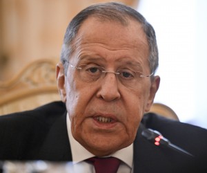 epa10483129 Russian Foreign Minister Sergei Lavrov attends a meeting with China's director of the Office of the Central Foreign Affairs Commission (not pictured) in Moscow, Russia, 22 February 2023. Wang Yi arrived in Moscow on 21 February, and engaged in negotiations with the Secretary of the Security Council of the Russian Federation Nikolai Patrushev. At this meeting, Wang Yi stressed that Chinese-Russian relations are 'strong as a rock' and 'will stand the test in the changing international situation.' According to Wang Yi, Beijing is ready, together with Moscow, to resolutely defend national interests and promote mutually beneficial cooperation in all areas.  EPA/ALEXANDER NEMENOV / POOL