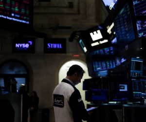 epa10495471 A trader works on the floor of the New York Stock Exchange at the Opening Bell in New York, New York, USA, 28 February 2023.  EPA/JUSTIN LANE