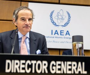 epa10505950 Rafael Mariano Grossi, Director General of the International Atomic Energy Agency (IAEA) arrives for an IAEA Board of Governors meeting at the IAEA headquarters of the UN seat in Vienna, Austria, 06 March 2023. The regular IAEA Board of Governors meeting takes place from 06 to 10 March 2023.  EPA/CHRISTIAN BRUNA