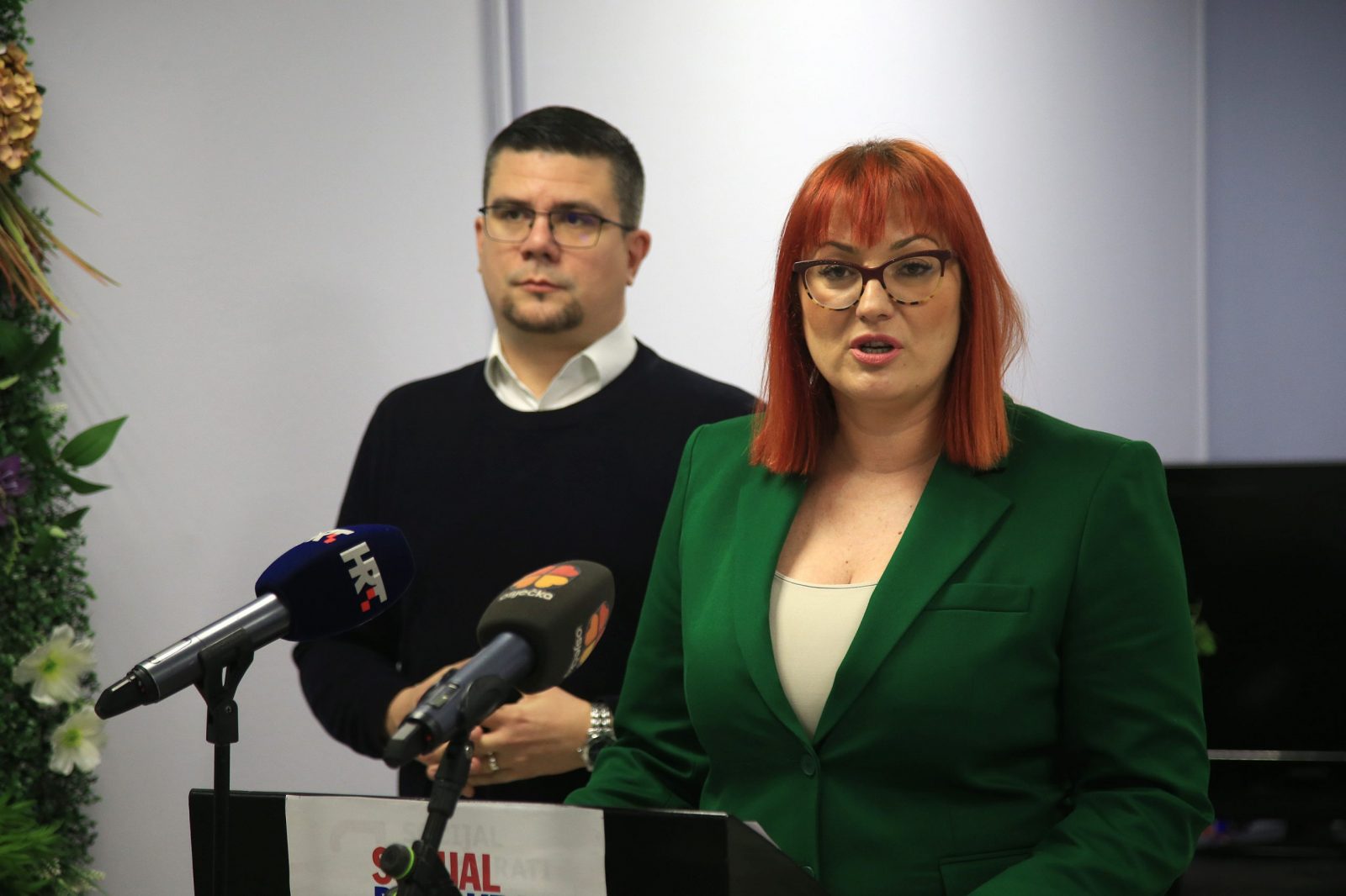 Osijek,Hrvatska.07.03.2023. Saborski zastupnici Romana Nikolic i Domagoj Hajdukovic odrzali su konferenciju za medije na temu “Osijek po mjeri Osjecanki”
Na fotografiji: Romana Nikolic 
Foto:Marko Mrkonjic