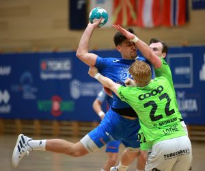 Zagreb, 19.3.2023 - Prva utakmica četvrtfinala EHF Europskog kupa za rukometaše: Sesvete - Naerbo. Na slici Davor Gavrić.
Foto Hina/ Dario GRZELJ/ dag