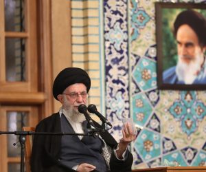 epa10535368 A handout photo made available by the Iranian supreme leader office shows Iranian Supreme Leader Ayatollah Ali Khamenei greeting the crowd in the city of Mashhad, Iran, 21 March 2023. According to Irna news agency, Khamenei said that they are ready to rebuild their diplomacy with the West as they did with their neighbors, referring to the recent deal between Iran and Saudi Arabia.  EPA/HO HANDOUT  HANDOUT EDITORIAL USE ONLY/NO SALES