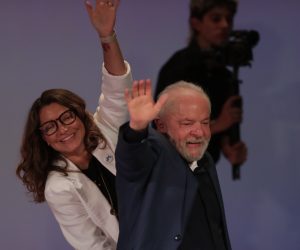 epa10539655 The President of Brazi Luiz Inacio Lula da Silva (R) and First Lady Rosangela da Silva participate in the 'Act for the Right to Culture, New Development Decree', at the Municipal Theater in Rio de Janeiro, Brazil, 23 March 2023.  EPA/Andre Coelho