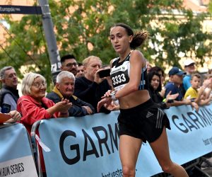 01.10.2022., Zagreb - Cilj Garmin 10km utrke u sklopu 30. Zagrebackog maratona. Matea Parlov Kostro
 Photo: Marko Lukunic/PIXSELL