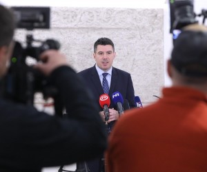 02.03.2023., Zagreb - Na konferenciji za medije odrzanoj u Saboru o novim podacima o inflaciji govorio je zastupnik Nikola Grmoja. Photo: Patrik Macek/PIXSELL