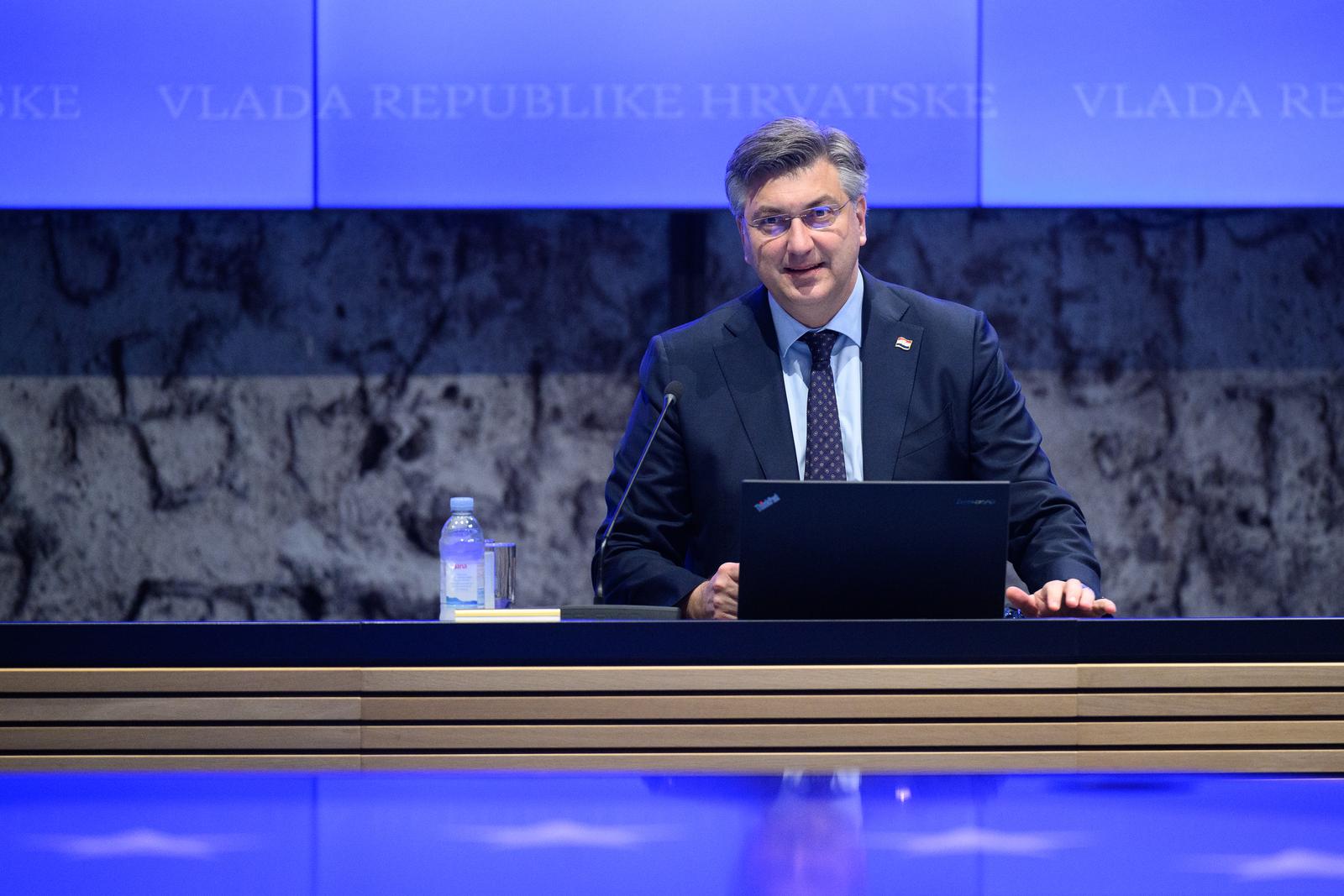 02.03.2023., Zagreb - 198. sjednica Vlade RH - Na dnevnom redu Vladine sjednice je prijedlog zakona o izvanparnicnom postupku te prijedlog programa drzavne potpore za iznimno osjetljive sektore u poljoprivredi za ovu godinu. Andrej Plenkovic.
 Photo: Davor Puklavec/PIXSELL