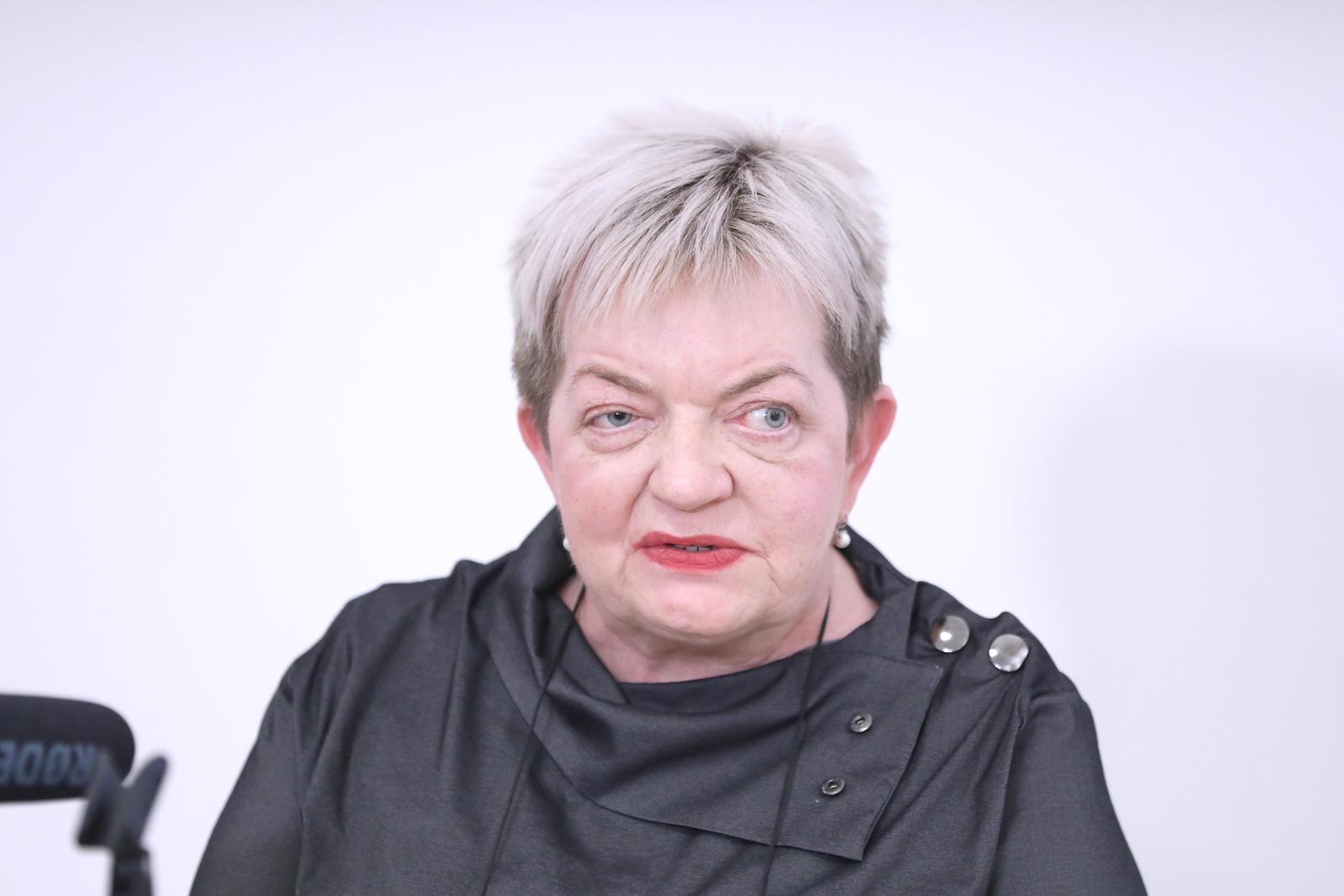 03.03.2023., Zagreb - Na konferenciji za medije odrzanoj u Saboru zastupnica Ljubica Lukacic govorila je o problemu roditelja njegovatelja. Photo: Patrik Macek/PIXSELL