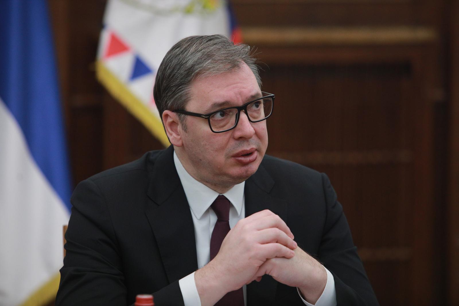 03, March, 2023, Belgrade - The President of the Republic of Serbia, Aleksandar Vucic, met with the Ambassador of the United Kingdom, Sian MacLeod. Aleksandar Vucic. Photo: Milos Tesic/ATAImages

03, mart, 2023, Beograd - Predsednik Republike Srbije Aleksandar Vucic sastao se sa ambasadorkom Ujedinjenog Kraljevstva San Makleod.  Photo: Milos Tesic/ATAImages/PIXSELL