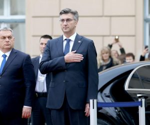 03.12.2018., Zagreb - U povodu sastanka na vrhu Srednjoeuropske inicijative predsjednik Vlade Andrej Plenkovic primio je u Banskim dvorima predsjednika vlade Madjarske Viktora Orbana. Photo: Patrik Macek/PIXSELL